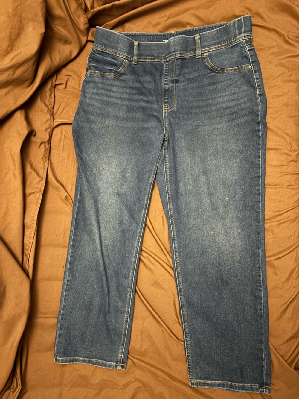 Terra & Sky Straight-Leg Jeans in Dark Blue Wash